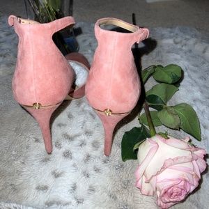 Pink Suede Heels